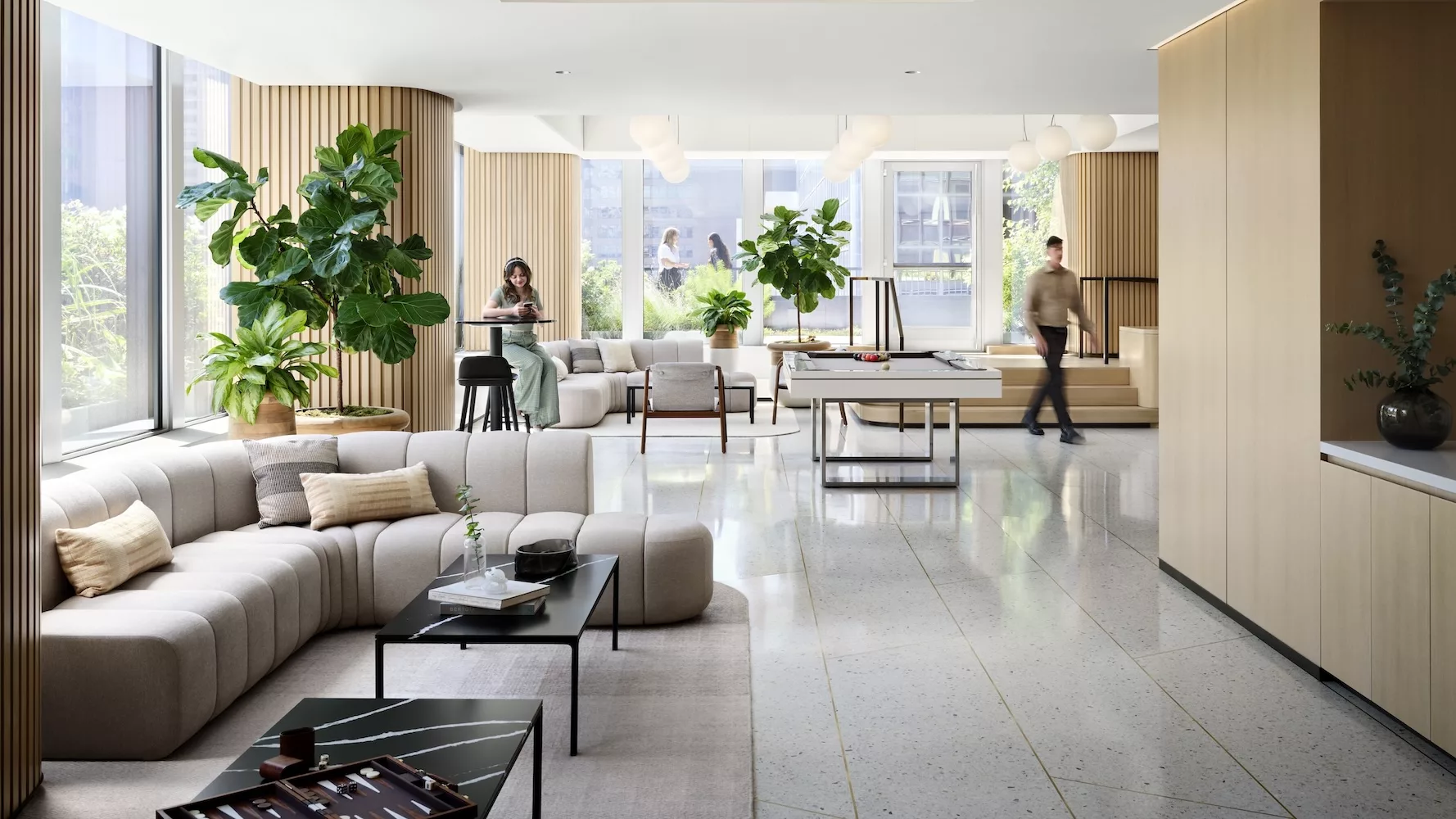 amenity space at 825 Third Ave., New York City